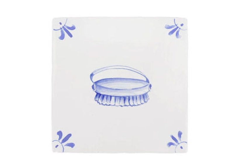 Dry Brush Delft Tile