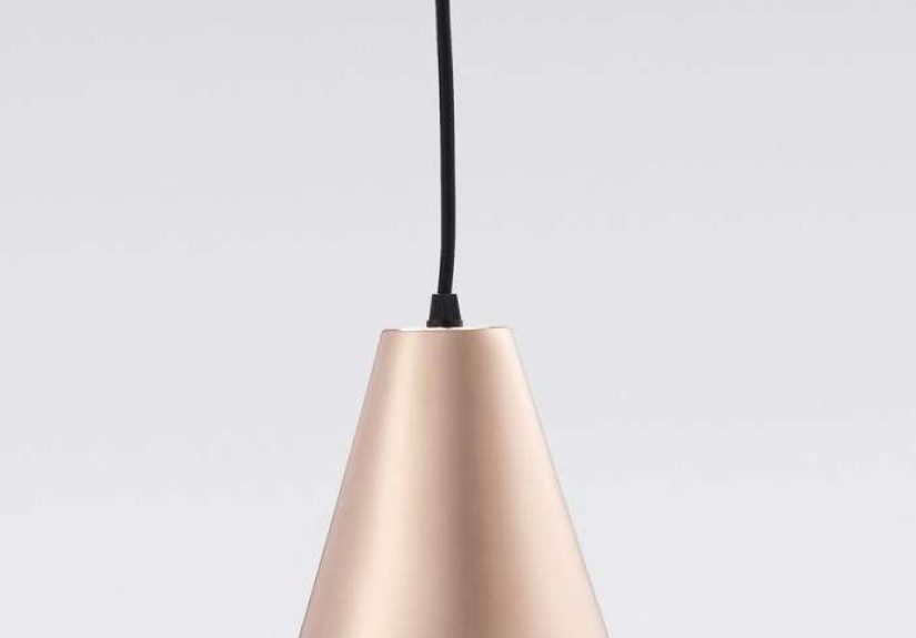 Copper Triangle Pendant Light