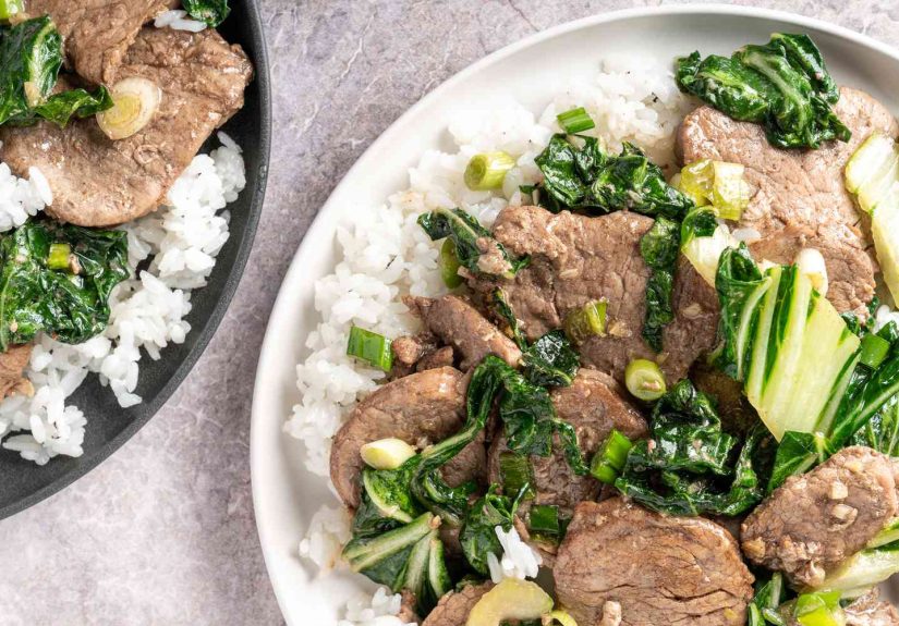 Five-Spice Pork With Bok Choy and Green Onions Recipe