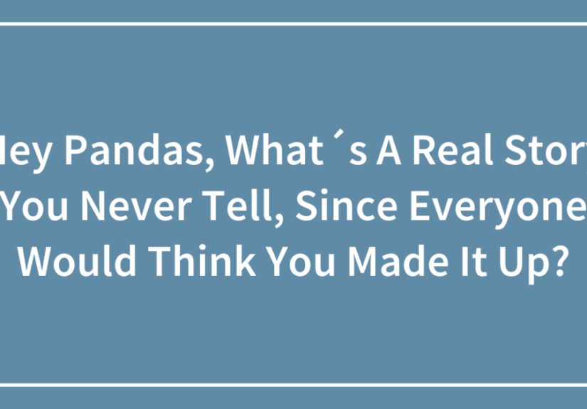 Hey Pandas, What´s A Real Story You Never Tell, Since Everyone Would Think You Made It Up? (Closed)