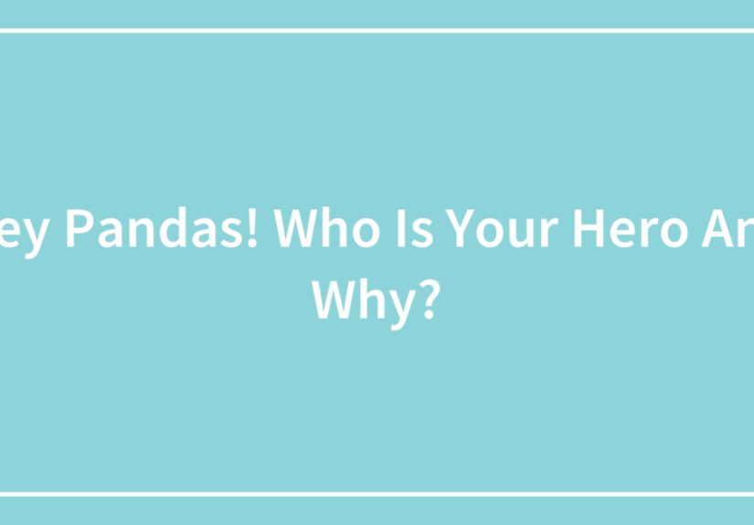 Hey Pandas! Who Is Your Hero And Why? (Closed)