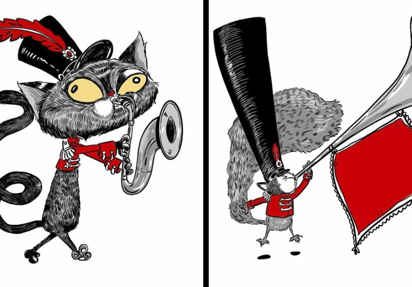 My 29 Illustrations Of Cats As Instrumental Musicians