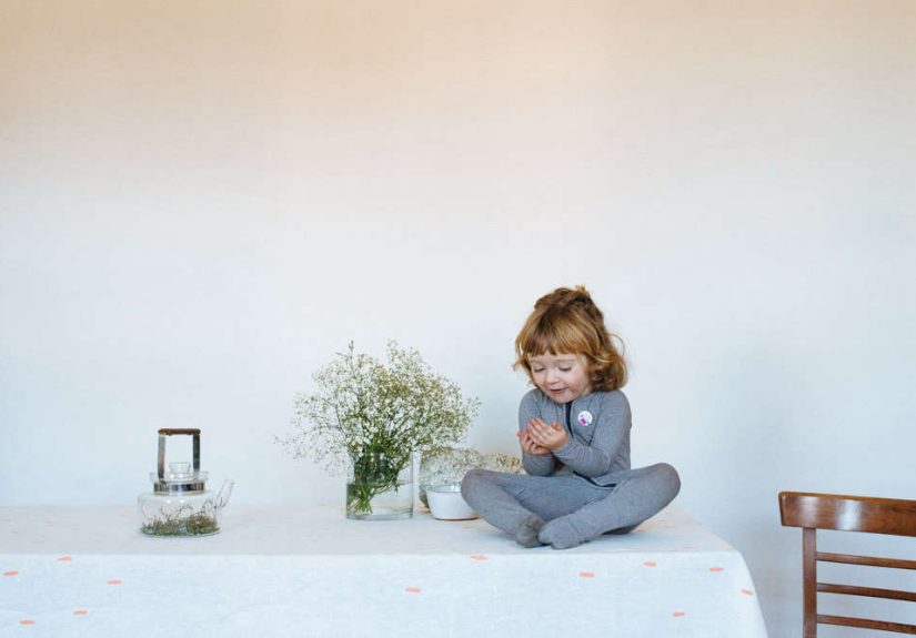 Peach Dashes Tablecloth