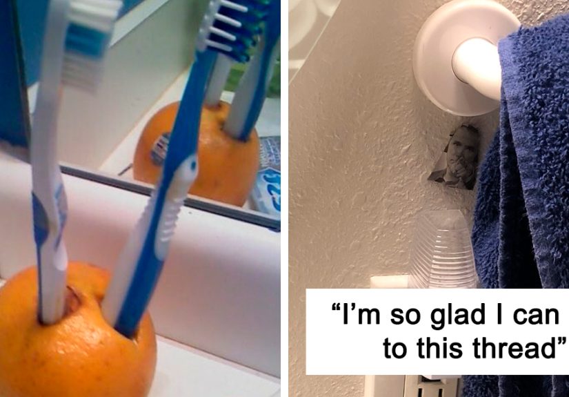 People On Twitter Share Pics Of Weird Stuff In Guys’ Bathrooms And Here Are 35 Of The Best Ones