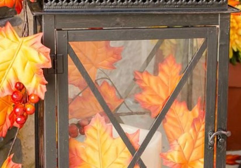 Turn A Basic Lantern Into A Gorgeous Outdoor Fall Décor Accessory