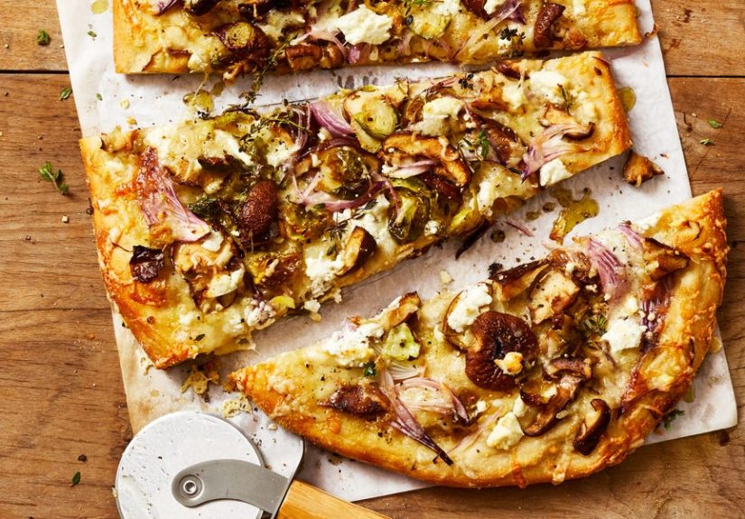 Best Mushroom and Brussels Sprouts Pizza Recipe - How To Make Mushroom and Brussels Sprouts Pizza