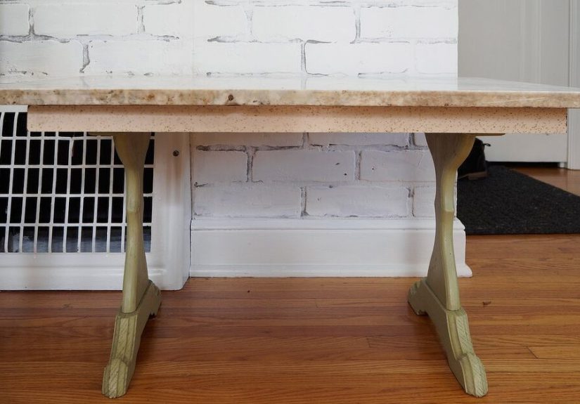 Fluted Marble Side Table
