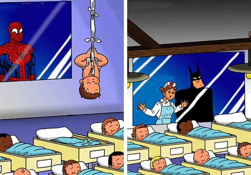 Here’s What Would Happen If Superheroes Had Babies (14 Illustrations)