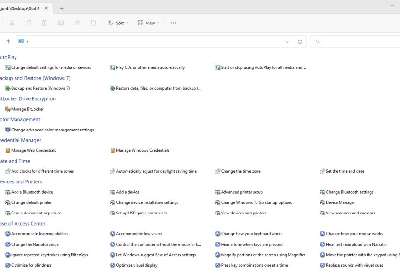 How to Activate GodMode in Windows 11, 10, 8 & 7