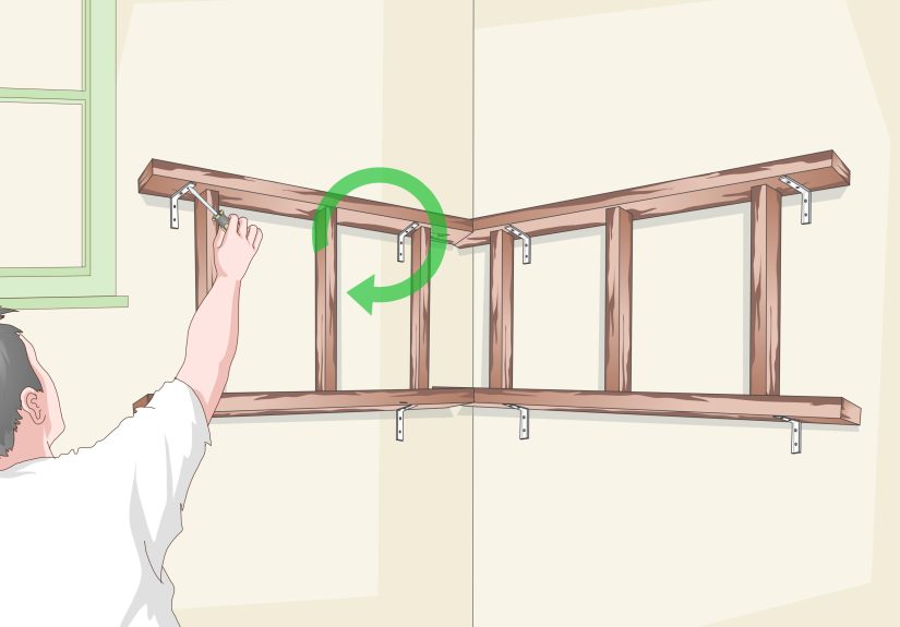 How to Build Suspended Corner Shelves