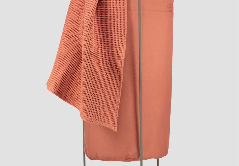 Japanese Cotton Laundry Basket - Rust
