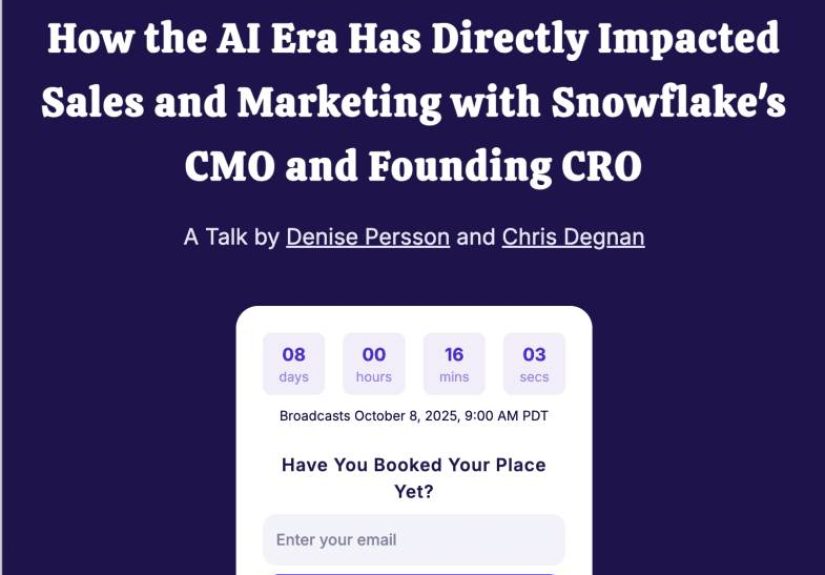 Join Snowflake’s CRO + CMO and More at SaaStr’s Digital AI Day NEXT WEEK October 8!! It’s FREE and Streaming!!