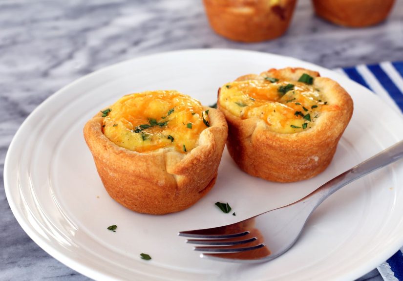 Muffin Cup Ham and Cheddar Quiche Recipe