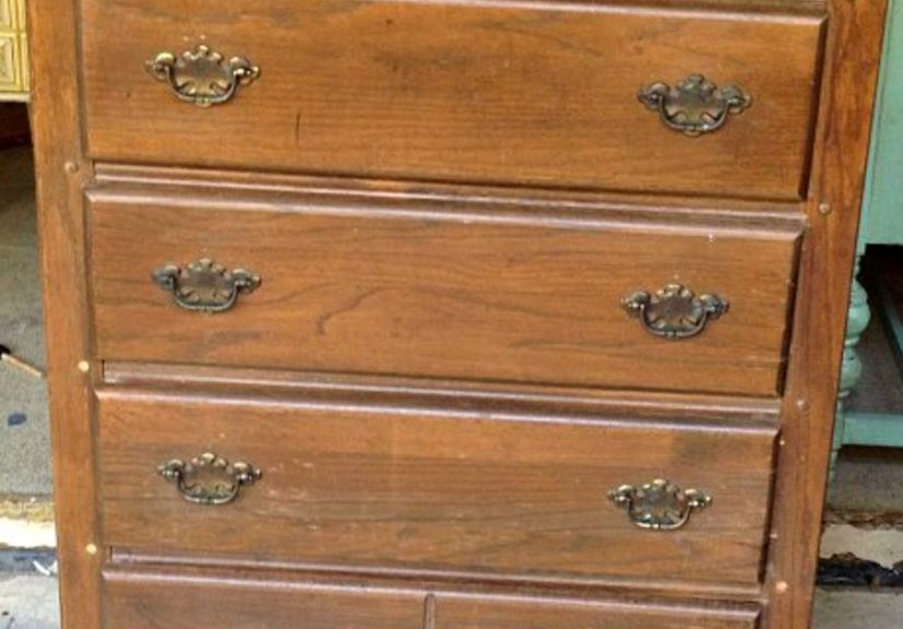 The Easy Way to Do Chevron on a Dresser