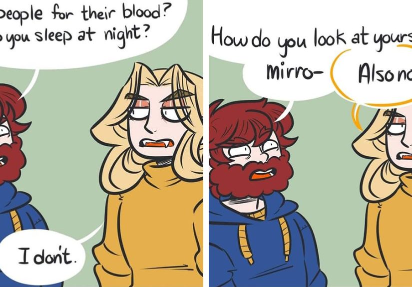 44 Humorous Comics About Supernatural Beings Living Simple Everyday Lives Created By This Artist