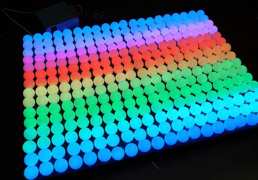 A Ping Pong Ball LED Video Wall