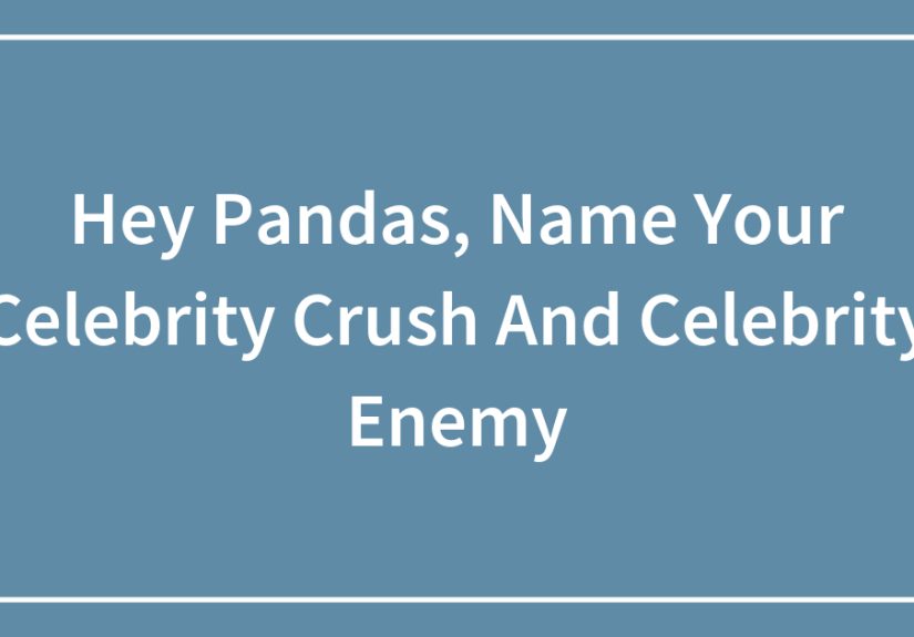 Hey Pandas, Name Your Celebrity Crush And Celebrity Enemy