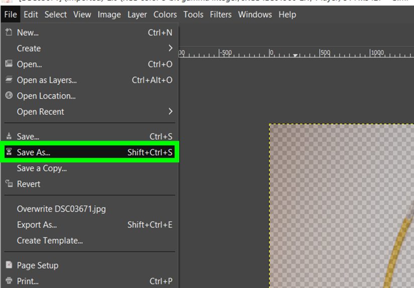 How to Make a Transparent Image Using GIMP