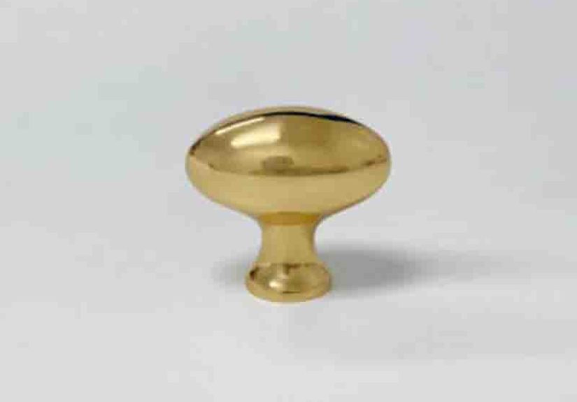 Polished Brass Heritage Oval Cabinet Knob